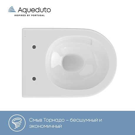 Унитаз OVO Tornado Daily подвесной безободковый OVOTD2210 [490*360*340] крышка/сиденье микролифт