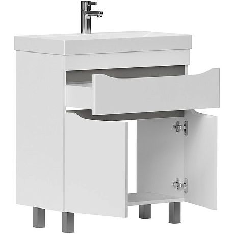 Тумба LAKE 70 напольная (tnLAKE70.2D.1Y-01) 2 двери, 1 ящик с раковиной Lake (Nice) 70*