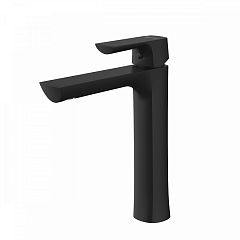 Смеситель УРСУС для умывальника высокий чёрный LM7209BL*
