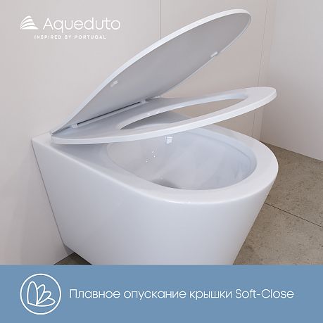 Унитаз CONE Plus подвесной безободковый Торнадо CONT0210 [520*365*350]крышка/сиденье микро-фт,бел**