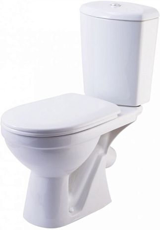 Унитаз КОМФОРТ напольный, белый, крышка/сиденье пластик