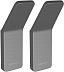 Крючок одинарный Lemark SMOOTH LINE 2 шт графит 9716003