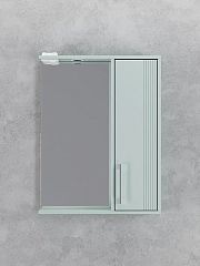 Зеркальный шкаф АЛЬБА 70 (170324) цвет мята, со светильником правый*
