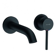 Смеситель BOZZ для умывальника 382443976, черный матовый, длина излива 180мм(для скрытой част38243)*