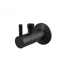Вентиль угловой ALCAPLAST круглый, Черный 1/2"*3/8" (ARV001-BLACK)