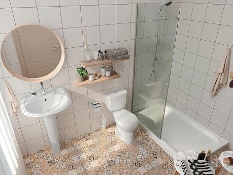 Умывальник БРИЗ 60 см 1WH110466 с пьедесталом 1WH110595*