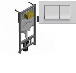 Система инсталляции JACOB DELAFON E29025-NF для унитаза, кнопка E20858 хром