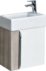 Тумба ВИТА 45 белый/ясень шимо (1A221401VTD70) с умывальником ЭРИС 46 (1WH301972)*