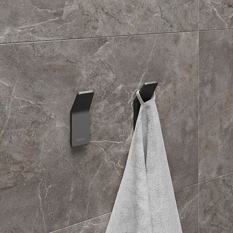 Крючок одинарный Lemark SMOOTH LINE 2 шт графит 9716003