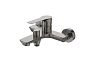 Смеситель LINE Gun metall для ванны с коротким изливом, AV3131GM графит AVRORA