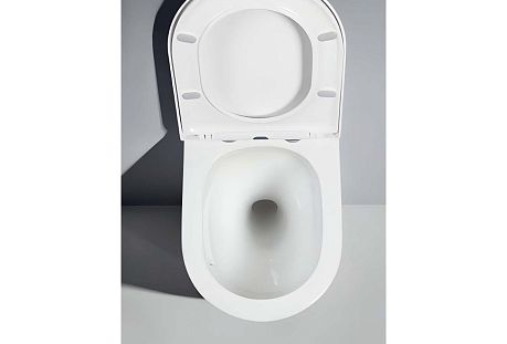 Унитаз ЛИБЕРТИ  [500*360*350] AQ1999T-00 безободковый, (торнадо), крышка/сиденье микролифт 