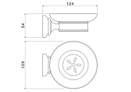 Мыльница  AQUATEK Классик полир. золото AQ4503PG*