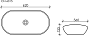 Умывальник ELEMENT CN6015 накладной овальный [62*36*14,5]