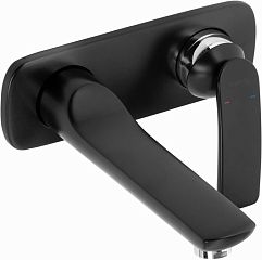 Смеситель BALANCE встраиваемый для умывальника 522468775 черный/хром вне-яя ,излив185мм.для 38243