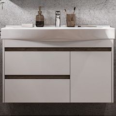 Тумба НОРТОН 100 подвесная1A249001NT010, умывальник Беверли 100 1WH302502