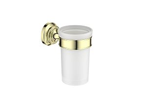 Стакан с держателем AQUATEK Классик полир. золото AQ4527PG*