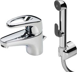 Смеситель SAFIRA для умывальника 1012F c гигиен. душем*