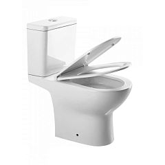 Унитаз напольный [74,5х37,5х63,5] NANCY VORTEX W00749 безободковый,(торнадо)крышка/сиденье микролифт