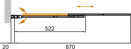 Шторка на ванну SLIDER-А-VF-11-90/145-C-Cr (900х1450) стекло прозр., проф. хром 