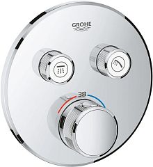 Термостат GRT SMART CONTROL для ванны/душа наружняя часть, 2 кнопки управления 29119000 хром