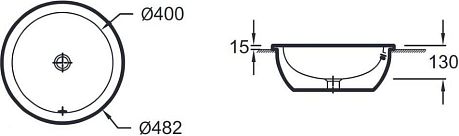 Умывальник VOX [d40/48] EYL102-00 встраиваемый*