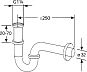 Сифон KLUDI G1 1 1/4" трубчатый 1025005-00, хром**