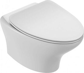 Унитаз NOUVELLE VAGUE (EDJ102-00) подвесной, безободковый, крышка/сиденье микролифт E20069-00