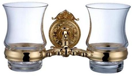 Стакан HAYTA настенный двойной золото стекло (13905G) *