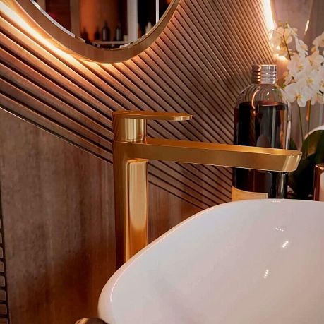 Смеситель ALEXIA 3602OC для умывальника, золото