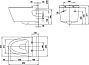 Унитаз ARQ подвесной (чаша, сиденье/крышка)(22172+51530)
