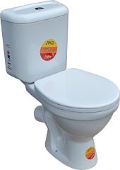 Унитаз LYRA косой выпуск 242340002421, крышка/сиденье петли сталь 925153000631 *