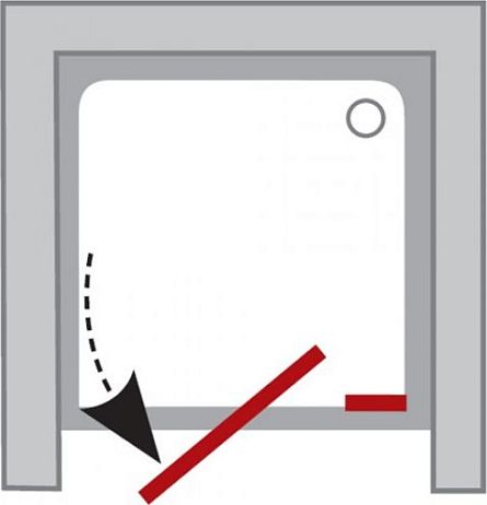 Душевая дверь PIVOT PDOP2-110  профиль белый, стекло транспарент (03GD0100Z1)