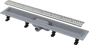 Трап СИМПЛ L 650 мм с порогами, с перфорированной решёткой, пластик (APZ10-650M)