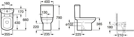 Унитаз DAMA SENSO (342517,341517,,ZRU9302991) сиденье/крышка плавное закрытие, тонкое