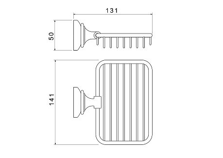 Мыльница решетка AQUATEK Классик полир. золото AQ4533PG*