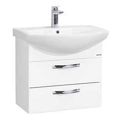 Тумба АРИЯ 50М [50*31] 1А140001АА010 с 2 ящиками, с умывальником Смайл 50