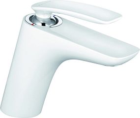 Смеситель BALANCE для умывальника 520269175 белый/хром (без. дон. клапана)*
