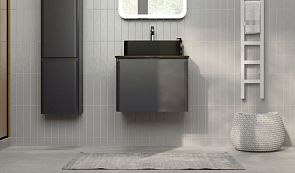 Тумба MORELLE 60 [59,4*44,2*50] подвесная Антрацит/Трюфель Mrl.01.60/P/A-T/RL БЕЗ УМЫВАЛЬНИКА*