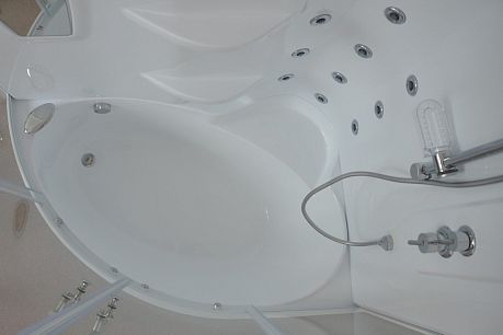 Душевая кабина ROYAL BATH [150*100*225] правая, стекло прозрачное, пульт управления (RB 150ALP-T)