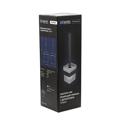 Ёршик Lemark SMOOTH LINE настенный графит керамика 9766021 