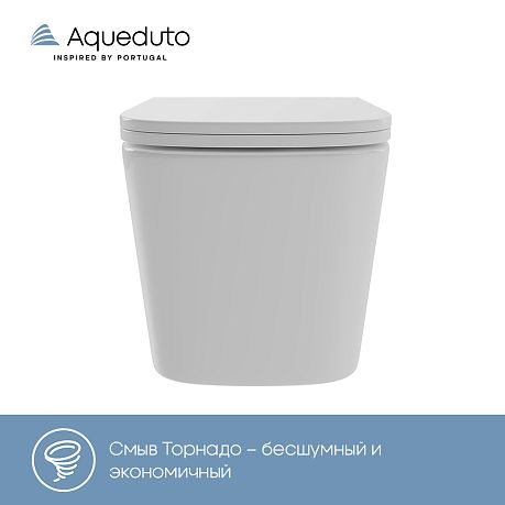 Унитаз MACIO Plus подвесной безободковый Торнадо MACТ0210 [525*345*345]крышка/сидн-е микр-фт,белый**