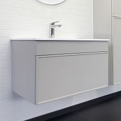 Тумба МАДРИД 80 серый шёлк c умывальником COMFORTY 80E*