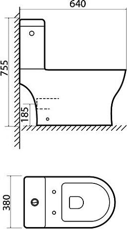 Унитаз DRUM RIMLESS крышка/сиденье микролифт (DRU2DSEi24)