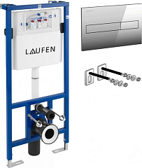 Система инсталляции LIS CW1 д/унитаза с клавишей LIS хром, крепление (89466 + 895661004)