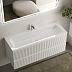 Тумба SNOB T Bianco120 подвесная 2 ящика, матовая SNR120W умывальник Element CN7017 [1210*457*137]*