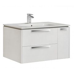 Тумба LAGO [80*46] белый глянец 857296806, умывальник VICTORIA UNIK 32799C000