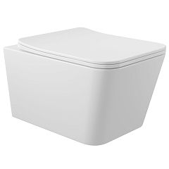 Унитаз MACIO подвесной безободковый MAC0110 [520*370*290] ,крышка/сиденье микролифт,белый глянцевый*