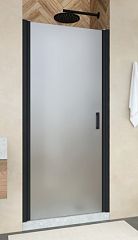 Душевая дверь ЕР NOVO 80 02М 10 (77,5*82,9/h189) профиль черный матовый, стекло сатин