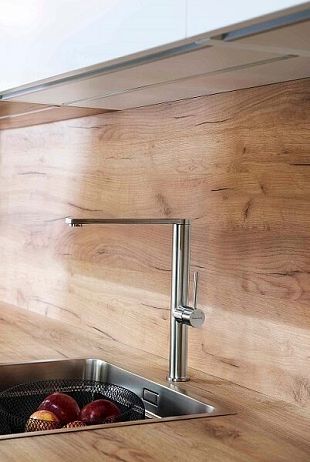 Смеситель KITCHEN INOX 3886 для кухни из нержавеющей стали глянец хр*