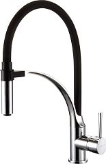 Смеситель SOUL для кухни с гибким изливом LM6007C, хром/черный**